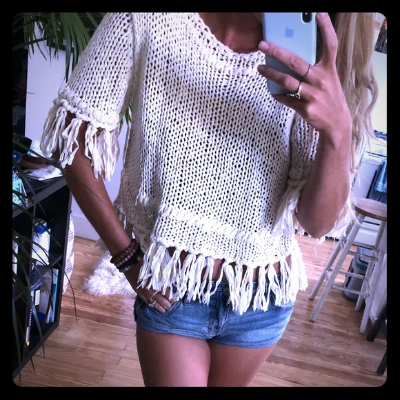 Free People Sweaters - Free people on the fringe sweater